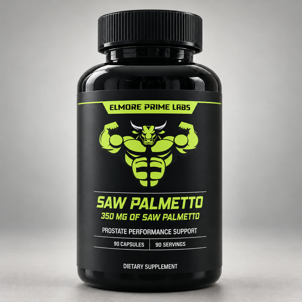 Elmore Prime Labs Saw Palmetto 350mg bottle, 90 capsules