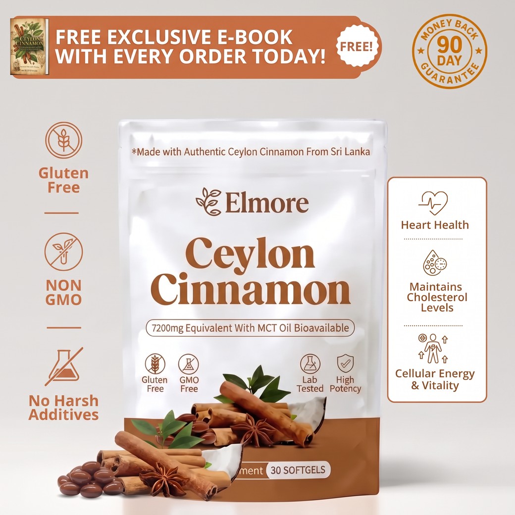 Ceylon Cinnamon 7200mg Equivalent with MCT Oil